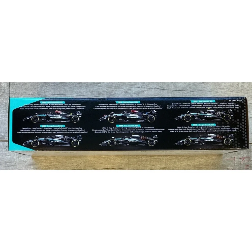 Burago 1:43 Scale Mercedes Benz Formula F1 Die Cast Racing Car 6-pack Set New